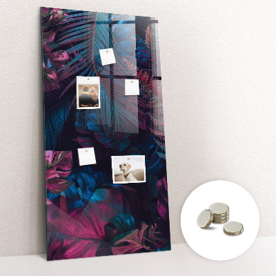 Lousa de vidro magnética Folhas tropicais