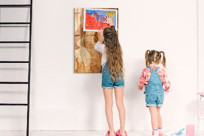 Quadro magnético decorativo Madeira natural