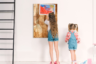 Quadro magnético decorativo Madeira natural