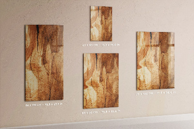 Quadro magnético decorativo Madeira natural