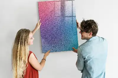 Quadro magnético com caneta modelo abstração em gradiente