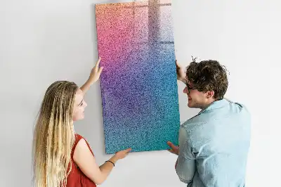 Quadro magnético com caneta modelo abstração em gradiente