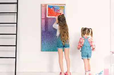 Quadro magnético com caneta modelo abstração em gradiente