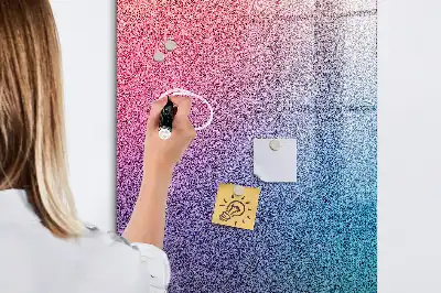 Quadro magnético com caneta modelo abstração em gradiente