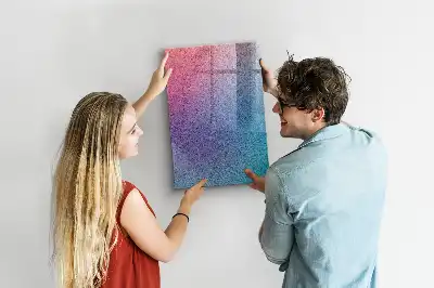 Quadro magnético com caneta modelo abstração em gradiente