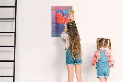 Quadro magnético com caneta modelo abstração em gradiente