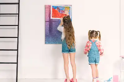 Quadro magnético com caneta modelo abstração em gradiente