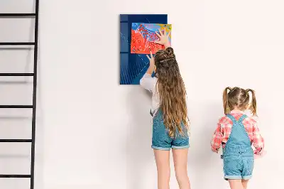 Quadro magnético com caneta padrão decorativo