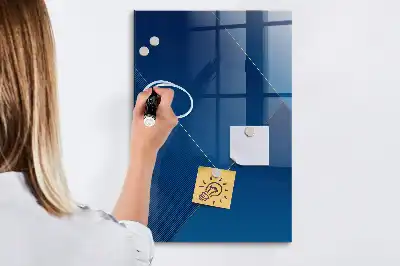 Quadro magnético com caneta padrão decorativo