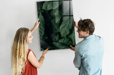 Quadro magnético para desenhar estampa selva de folhas