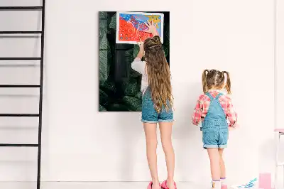 Quadro magnético para desenhar estampa selva de folhas