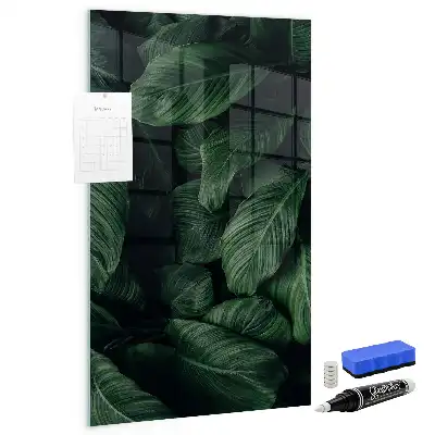 Quadro magnético para desenhar estampa selva de folhas