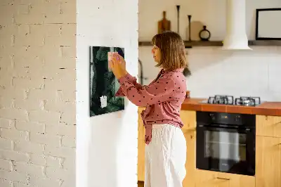 Quadro magnético para desenhar estampa selva de folhas