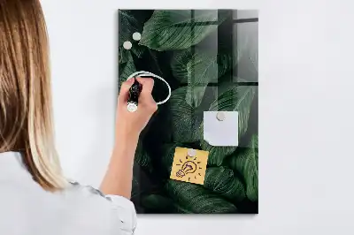 Quadro magnético para desenhar estampa selva de folhas