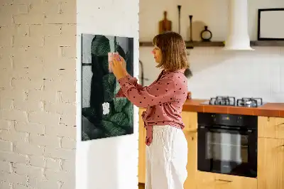 Quadro magnético para desenhar estampa selva de folhas