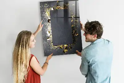 Quadro magnético com caneta na cor confeti dourado