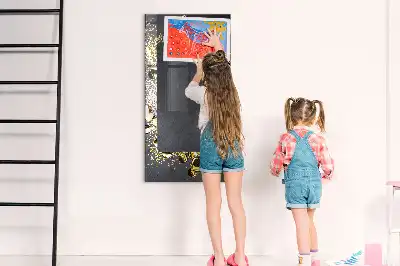 Quadro magnético com caneta na cor confeti dourado