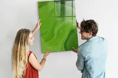 Quadro magnético para desenho estampa de abstração de ondas