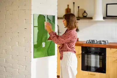 Quadro magnético para desenho estampa de abstração de ondas