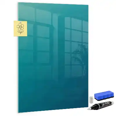 Quadro magnético com caneta estampa de abstração geométrica