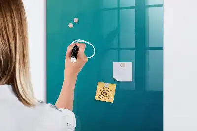 Quadro magnético com caneta estampa de abstração geométrica