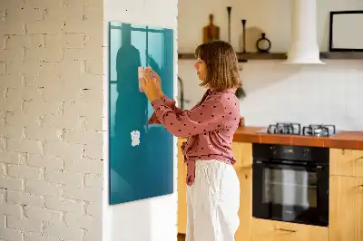 Quadro magnético com caneta estampa de abstração geométrica