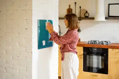 Quadro magnético com caneta estampa de abstração geométrica