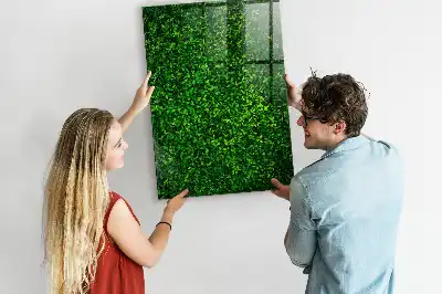 Cerca viva artificial de folhas quadro magnético com caneta