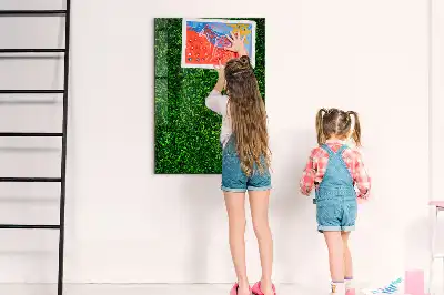 Cerca viva artificial de folhas quadro magnético com caneta