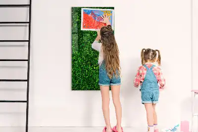 Cerca viva artificial de folhas quadro magnético com caneta