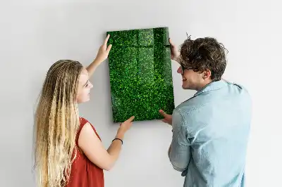 Cerca viva artificial de folhas quadro magnético com caneta