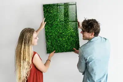 Cerca viva artificial de folhas quadro magnético com caneta