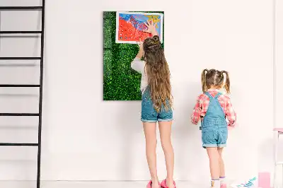 Cerca viva artificial de folhas quadro magnético com caneta