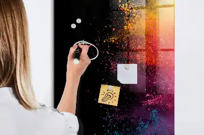 Quadro magnético para desenhar com design de poeira colorida