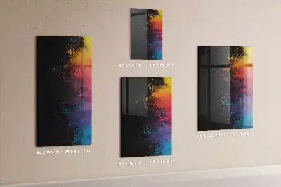 Quadro magnético para desenhar com design de poeira colorida