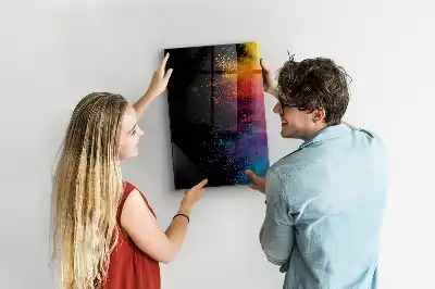 Quadro magnético para desenhar com design de poeira colorida