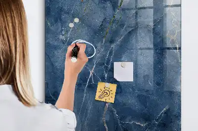 Quadro magnético decorativo com estampa de mármore e caneta