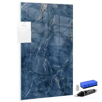 Quadro magnético decorativo com estampa de mármore e caneta
