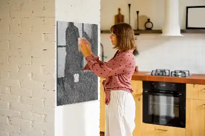 Quadro magnético para desenhar com textura de ferrugem