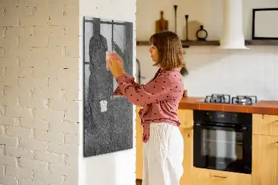 Quadro magnético para desenhar com textura de ferrugem