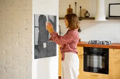 Quadro magnético para desenhar com textura de ferrugem