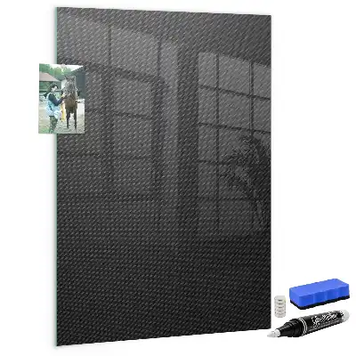 Quadro magnético com caneta padrão escuro