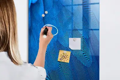 Quadro magnético para desenhar com tema de penas de pássaros