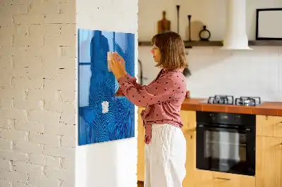 Quadro magnético para desenhar com tema de penas de pássaros