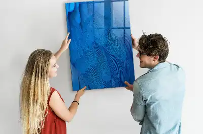Quadro magnético para desenhar com tema de penas de pássaros