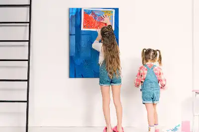Quadro magnético para desenhar com tema de penas de pássaros