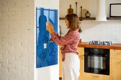 Quadro magnético para desenhar com tema de penas de pássaros