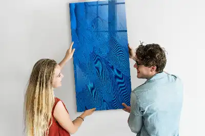Quadro magnético para desenhar com tema de penas de pássaros