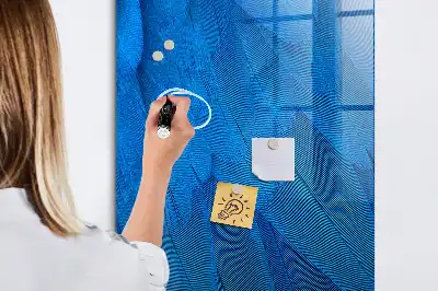 Quadro magnético para desenhar com tema de penas de pássaros