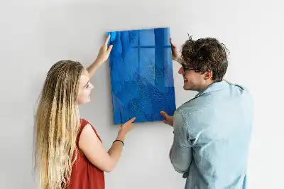Quadro magnético para desenhar com tema de penas de pássaros